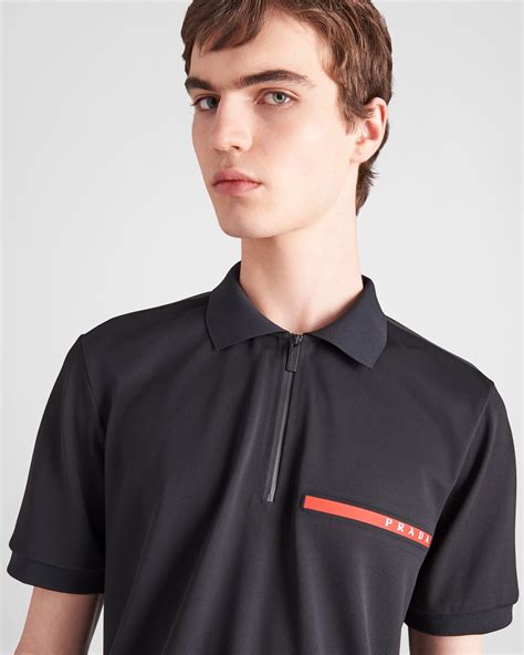 prada black polo shirt|Prada white t shirt men.